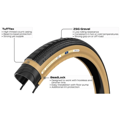 TIRE GRAVELKING SEMI SLICK TLR BROWN 2025 PANARACER