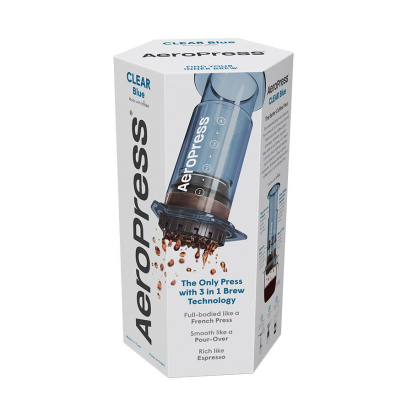 AEROPRESS COFFEE MAKER CLEAR BLUE