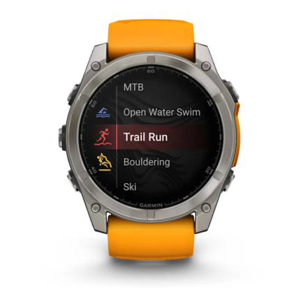 WATCH Fenix™ 8 – SAPPHIRE AMOLED 51mm ORANGE/TITANIUM GARMIN