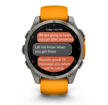 WATCH Fenix™ 8 – SAPPHIRE AMOLED 47mm ORANGE/TITANIUM GARMIN