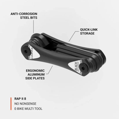 MULTI-TOOL RAP II - 8 BLACK LEZYNE