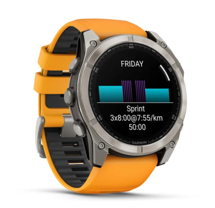 WATCH Fenix™ 8 – SAPPHIRE AMOLED 51mm ORANGE/TITANIUM GARMIN