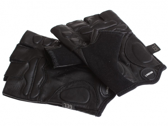 CYCLING GLOVES CLASSIC SPORT LEATHER BLACK BLB