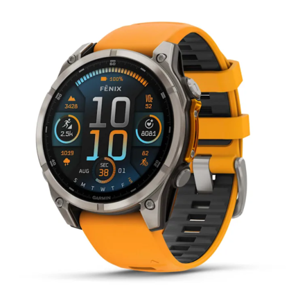 WATCH Fenix™ 8 – SAPPHIRE AMOLED 47mm ORANGE/TITANIUM GARMIN