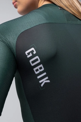 CYCLING JERSEY SHORT SLEEVES INFINITY UNISEX BUNKER GREEN GOBIK