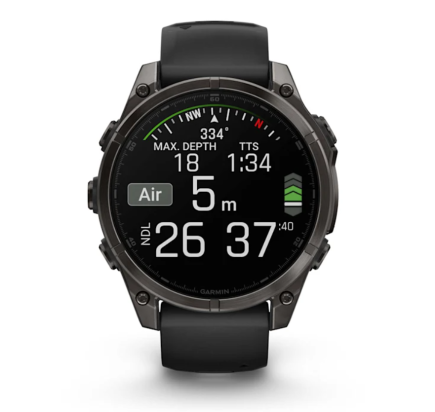 SAT Fenix™ 8 – SAPPHIRE AMOLED 47mm CARBON GREY/TITANIUM GARMIN