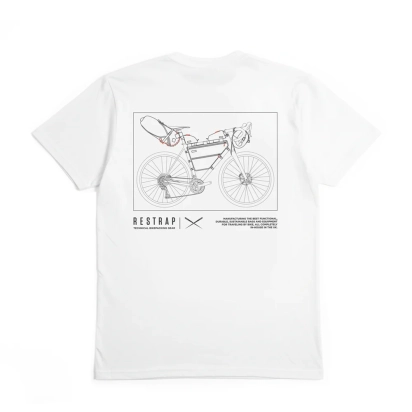 T-SHIRT BIKEPACKING WHITE RESTRAP
