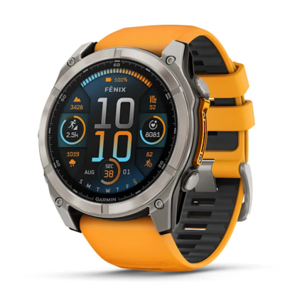 WATCH Fenix™ 8 – SAPPHIRE AMOLED 51mm ORANGE/TITANIUM GARMIN