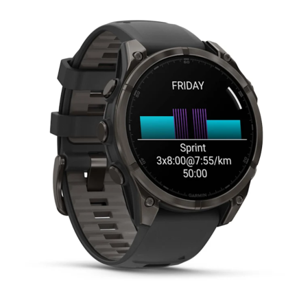 SAT Fenix™ 8 – SAPPHIRE AMOLED 47mm CARBON GREY/TITANIUM GARMIN