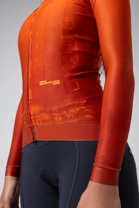 CYCLING JERSEY LONG SLEEVES CX PRO 3.0 UNISEX BURNT ORANGE GOBIK