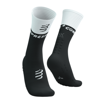 ČARAPE MID COMPRESSION 2.0 BLACK/WHITE COMPRESSPORT
