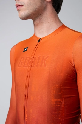 CYCLING JERSEY LONG SLEEVES CX PRO 3.0 UNISEX BURNT ORANGE GOBIK