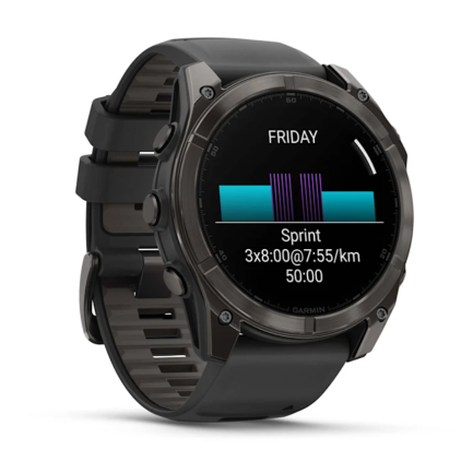 WATCH Fenix™ 8 – SAPPHIRE AMOLED 51mm CARBON GREY/TITANIUM GARMIN