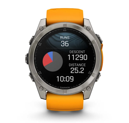 WATCH Fenix™ 8 – SAPPHIRE AMOLED 51mm ORANGE/TITANIUM GARMIN