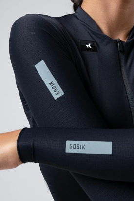 CYCLING JERSEY LONG SLEEVES AVALON UNISEX INK BLACK GOBIK