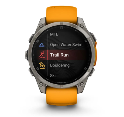 WATCH Fenix™ 8 – SAPPHIRE AMOLED 47mm ORANGE/TITANIUM GARMIN