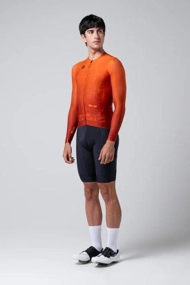 CYCLING JERSEY LONG SLEEVES CX PRO 3.0 UNISEX BURNT ORANGE GOBIK