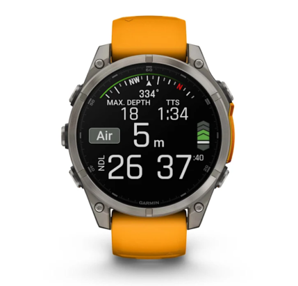 WATCH Fenix™ 8 – SAPPHIRE AMOLED 47mm ORANGE/TITANIUM GARMIN