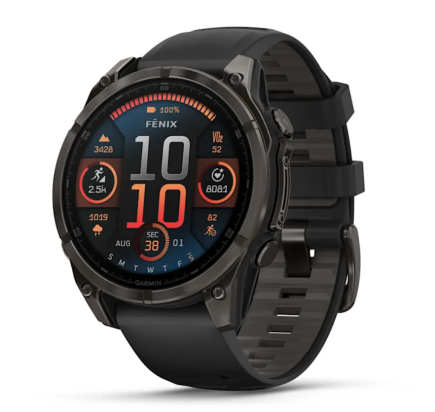 SAT Fenix™ 8 – SAPPHIRE AMOLED 47mm CARBON GREY/TITANIUM GARMIN