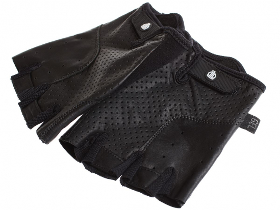 CYCLING GLOVES CLASSIC SPORT LEATHER BLACK BLB