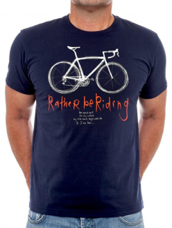 T-SHIRT RATHER BE RIDING BLUE CYCOLOGY