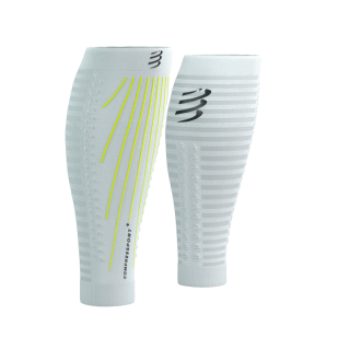 KOMPRESIJSKE NAVLAKE ZA LISTOVE R2 AERO WHITE/SAFE YELLOW COMPRESSPORT
