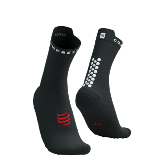 RACING SOCKS PRO 4.0 RUN HIGH BLACK/WHITE COMPRESSPORT